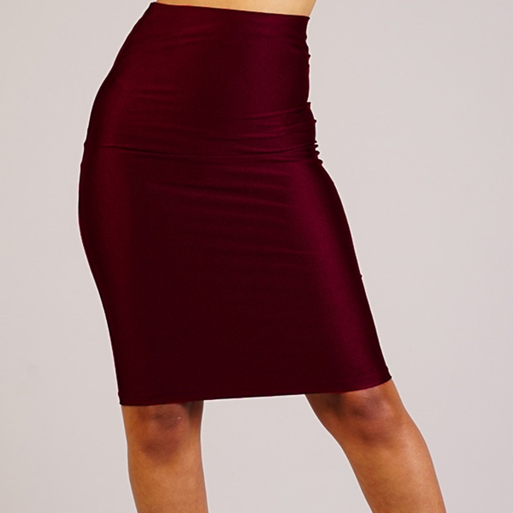 Pencil Skirt- Burgundy
